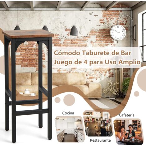 Juego de 2 Taburetes de Bar 71,5 cm Silla Alta de Comedor con