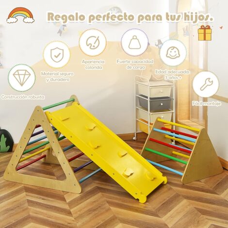 Escalera plegable de madera maciza multifuncional para el hogar, escalera  pequeña de dos escalones, escalada creativa