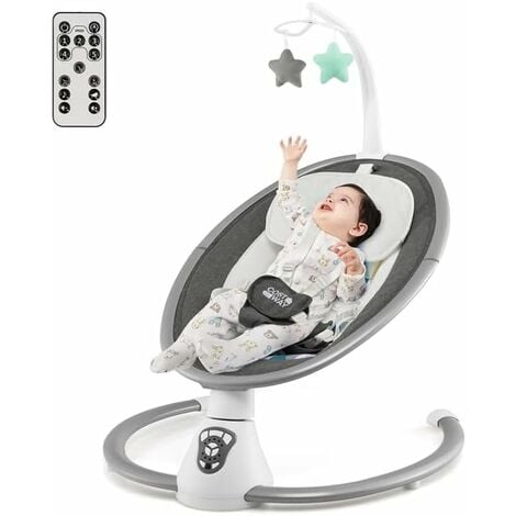 COSTWAY Hamaca para Bebé, Silla Mecedora Eléctrica para Niños