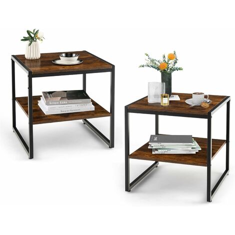HOMCOM Juego de mesa de comedor cuadrada de madera de 3 piezas con 1 mesa y  2 sillas y marco de metal resistente para espacios pequeños, color blanco