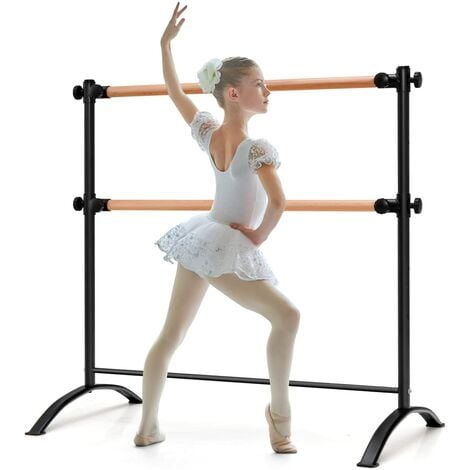 Barra de ballet de acero resistente para niños y adultos, altura ajustable,  barra de baile móvil, puede soportar un peso de 551.2 lbs