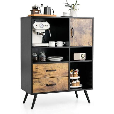 Aparador de Cocina Buffet con Puertas Correderas Armario Multiusos