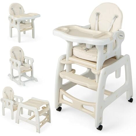 Silla de comedor para bebés de 0 a 3 años, silla alta para comer, mesa y