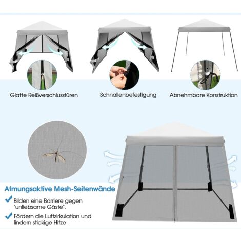COBIZI Faltbarer Pavillon 3x3 M Mit 4 Seitenwänden - UV-Schutz 50+, Wasserdicht, Für Garten, Camping & Strand (Grün)