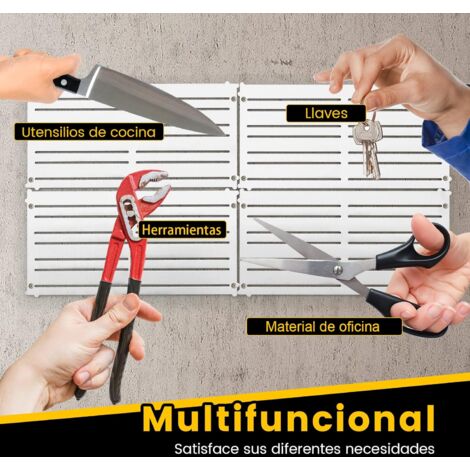 COSTWAY Organizador de Herramientas de Pared/Kit de Organización de  Herramientas Metal con 3 Paneles Perforados