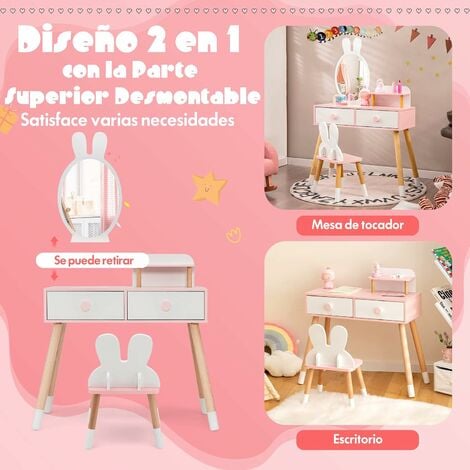 Silla de ordenador de color rosa para niña, cómoda silla giratoria para  juegos, escritorio, dormitorio, maquillaje