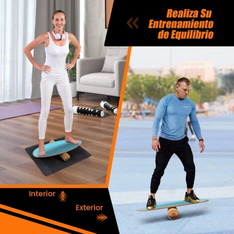 Tabla De Equilibrio De Madera Antideslizante | Rocker Board Para Entrenar Estabilidad Y Piernas | Fitness En Casa O Gimnasio | Regalo Para Mayores Y Principiantes