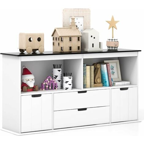 Organizador de almacenamiento de juguetes con estantería, estante de  juguetes para niños de 5 compartimientos, gabinete de almacenamiento de  juguetes