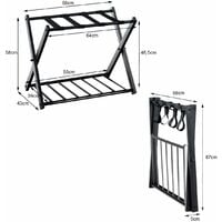 2 Soporte Equipaje Soporte Plegable para Maletas Carga 60 kg Estantes