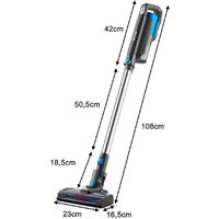 Aspiradora de Mano Sin Cable Filtro HEPA Aspirador Escoba con Luz LED y  Batería Recargable para