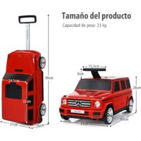 COSTWAY Maleta Infantil de Viaje con 6 Ruedas, Maleta y Coche 2 en 1 para  Viajar,