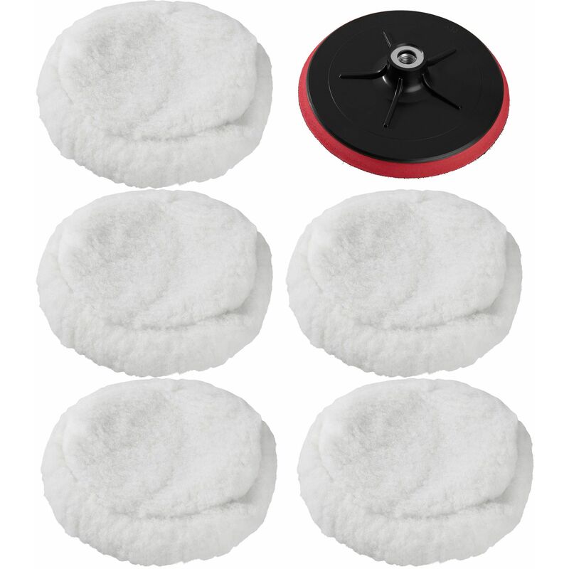 LITZEE 8PCS Buffing Wheel for Drill, White Polishing Wheel,Cotton Dome  Polishing Mop,Cone Polishing Wheel