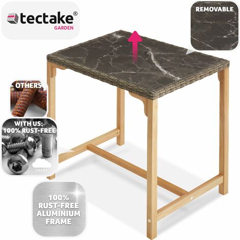 Garden Table Kutina - outdoor dining table, 96 x 65 x 100 cm - dining table, kitchen table, bar table - nature