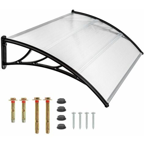 Canopy Transparent - solid front door rain shelter - door canopy, awning, front door canopy - 120 cm