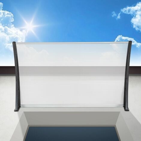 Canopy Transparent - solid front door rain shelter - door canopy, awning, front door canopy - 120 cm