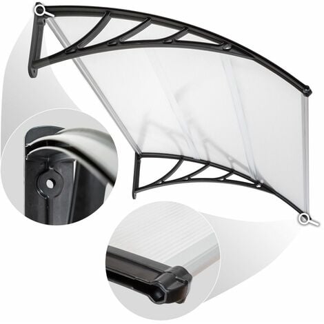 Canopy Transparent - solid front door rain shelter - door canopy, awning, front door canopy - 120 cm
