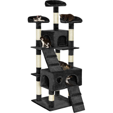 Cat Tree Mogli - 170 cm, sisal cat scratching post - cat scratching post, cat tower, scratching post - black