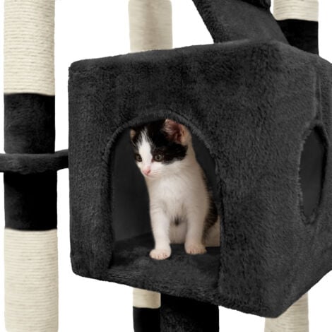 Cat Tree Mogli - 170 cm, sisal cat scratching post - cat scratching post, cat tower, scratching post - black