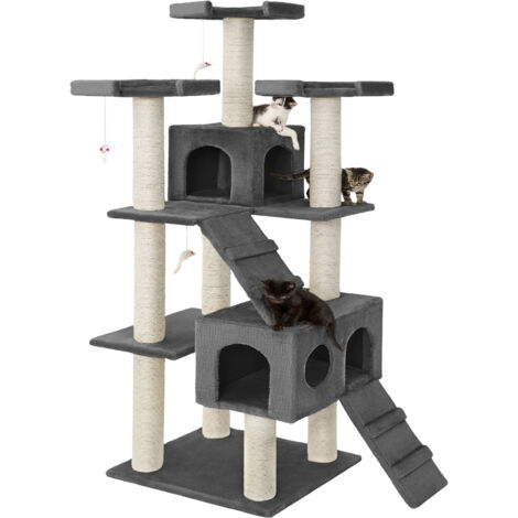 Cat Tree Knuti - 186 cm, sisal cat scratching post - cat scratching post, cat tower, scratching post - anthracite