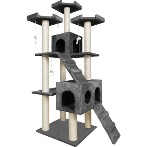 Cat Tree Knuti - 186 cm, sisal cat scratching post - cat scratching post, cat tower, scratching post - anthracite
