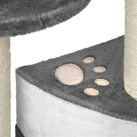 Cat Tree Tommy - 71 cm, sisal cat scratching post - cat scratching post, cat tower, scratching post - grey/white