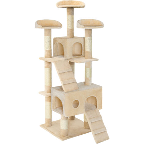 Cat Tree Mogli - 170 cm, sisal cat scratching post - cat scratching post, cat tower, scratching post - beige
