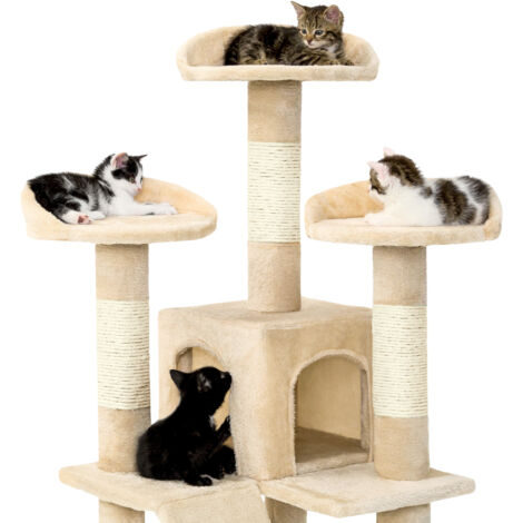 Cat Tree Mogli - 170 cm, sisal cat scratching post - cat scratching post, cat tower, scratching post - beige