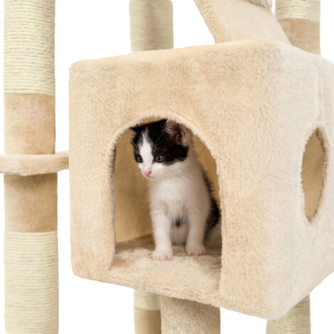Cat Tree Mogli - 170 cm, sisal cat scratching post - cat scratching post, cat tower, scratching post - beige