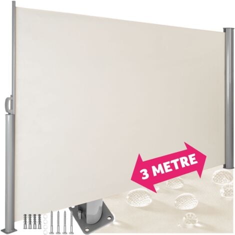 Garden Privacy Screen - retractable side awning - privacy screen, garden privacy screen, patio awning - 160 x 300 cm beige