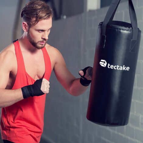 Punching Bag - filled, hanging, 10 kg, including 6 oz boxing gloves and wraps - boxing gloves, boxing bag, heavy bag