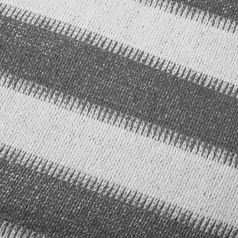 Balcony & garden privacy screen (type 2) - garden privacy screen, balcony privacy screen, outdoor privacy screen - white/grey stripes 90 cm