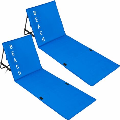 folding beach mat with backrest