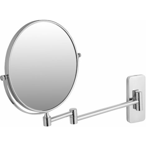 Vanity Mirror - round, double sided, with magnification - vanity mirror, magnifying mirror, shaving mirror - 5 x magnification