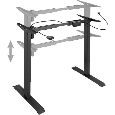 Standing Desk Frame - 2 stage electrically height-adjustable - computer desk, standing desk, PC desk - black