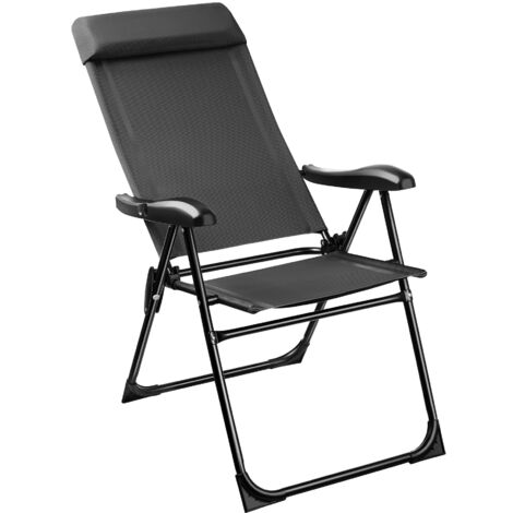 Folding Camping Chair Müritz - lightweight, 7 position backrest, weather and UV-resistant - folding camping chair, folding chair, folding camping chair - Set of 2