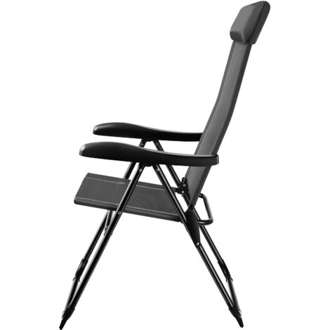 Folding Camping Chair Müritz - lightweight, 7 position backrest, weather and UV-resistant - folding camping chair, folding chair, folding camping chair - Set of 2