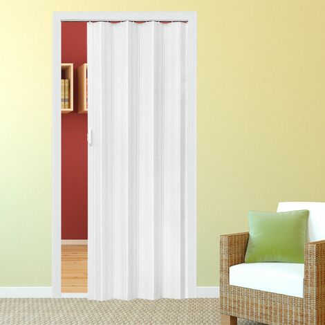 Internal Folding Door - double-walled profile with sliding handle, magnetic closure - room divider screen, folding screen, folding door - white