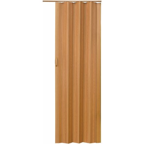 Internal Folding Door - double-walled profile with sliding handle, magnetic closure - room divider screen, folding screen, folding door - hase walnut