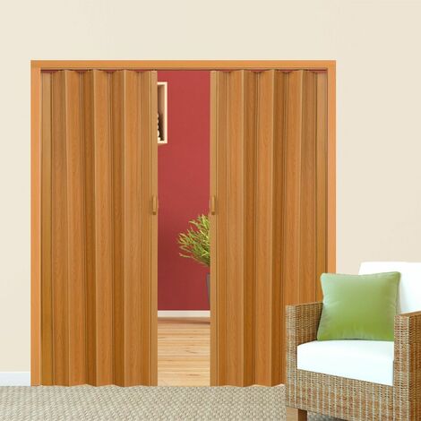 Internal Folding Door - double-walled profile with sliding handle, magnetic closure - room divider screen, folding screen, folding door - hase walnut
