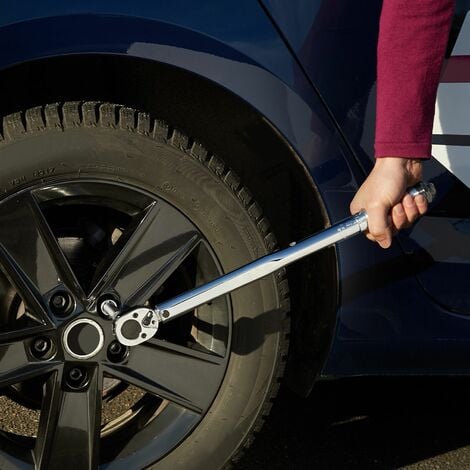 Torque Wrench Set - 5-piece, 125 mm extension, 3 sockets, including case - Torque wrench set, wrench set, torque wrench
