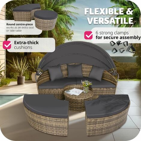 Rattan sun deals lounger island