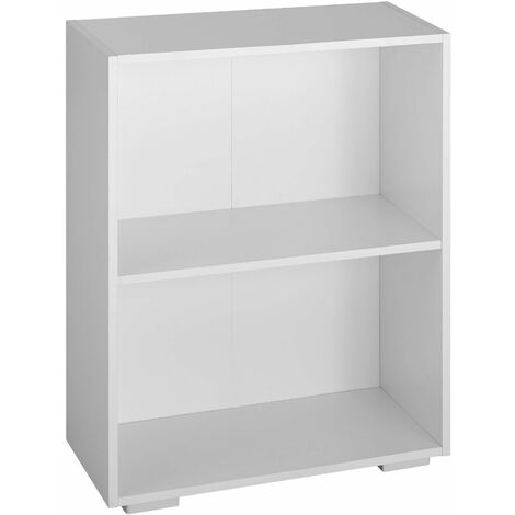 Bookshelf Lexi | Bookcase with 2 shelves - shelf, corner shelf, shelving unit - white