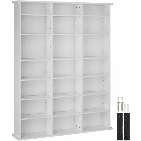 Cd Shelves Stevie Dvd Shelving Unit, White Dvd Storage Shelves