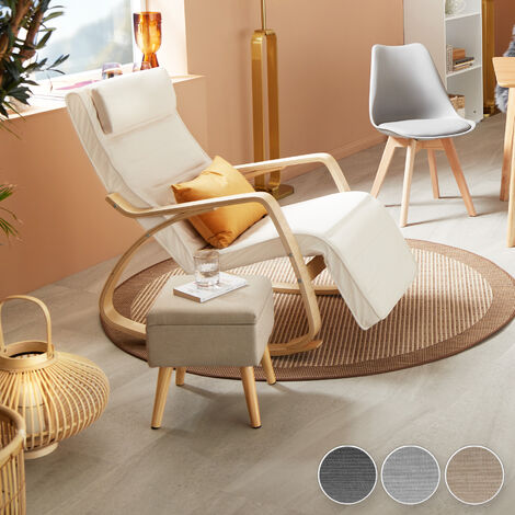 Stool Elva - padded, linen look with storage space - bar stool, dressing table chair, dressing table stool - dark grey