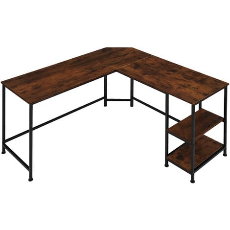 Dark wood deals desk with storage