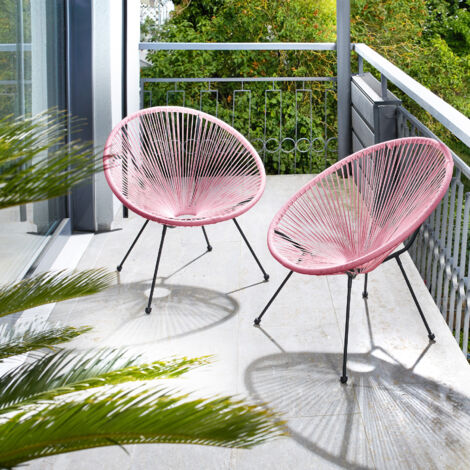 Pink garden deals chairs