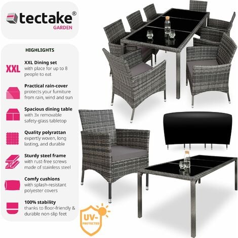 Orleans rattan 6 seater dining online set