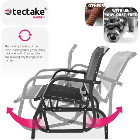 Garden Swing Bench Greta - 2-seater, 121 x 72 x 86.5 cm - garden swing seat, bench swing, rocking garden bench
