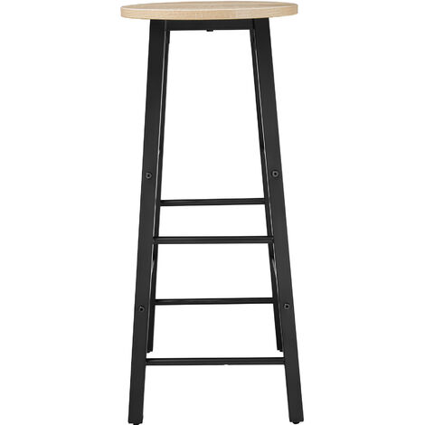 2 Bar stools Keynes - dining chairs, stools, breakfast bar stools - industrial wood light, oak Sonoma
