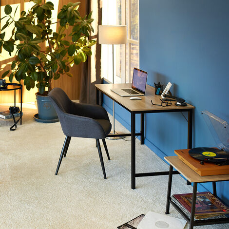 Desk Jenkins - computer, writing, study table - Desk, work table, office table - industrial wood light, oak Sonoma 100 cm